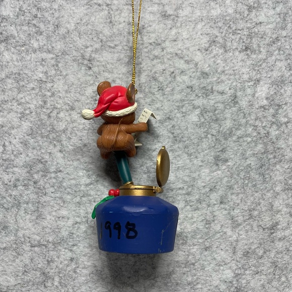 VTG 1992 Lustre Fame Christmas Tree Ornament - Mouse w/ Pen & Inkwell - Picture 2 of 4